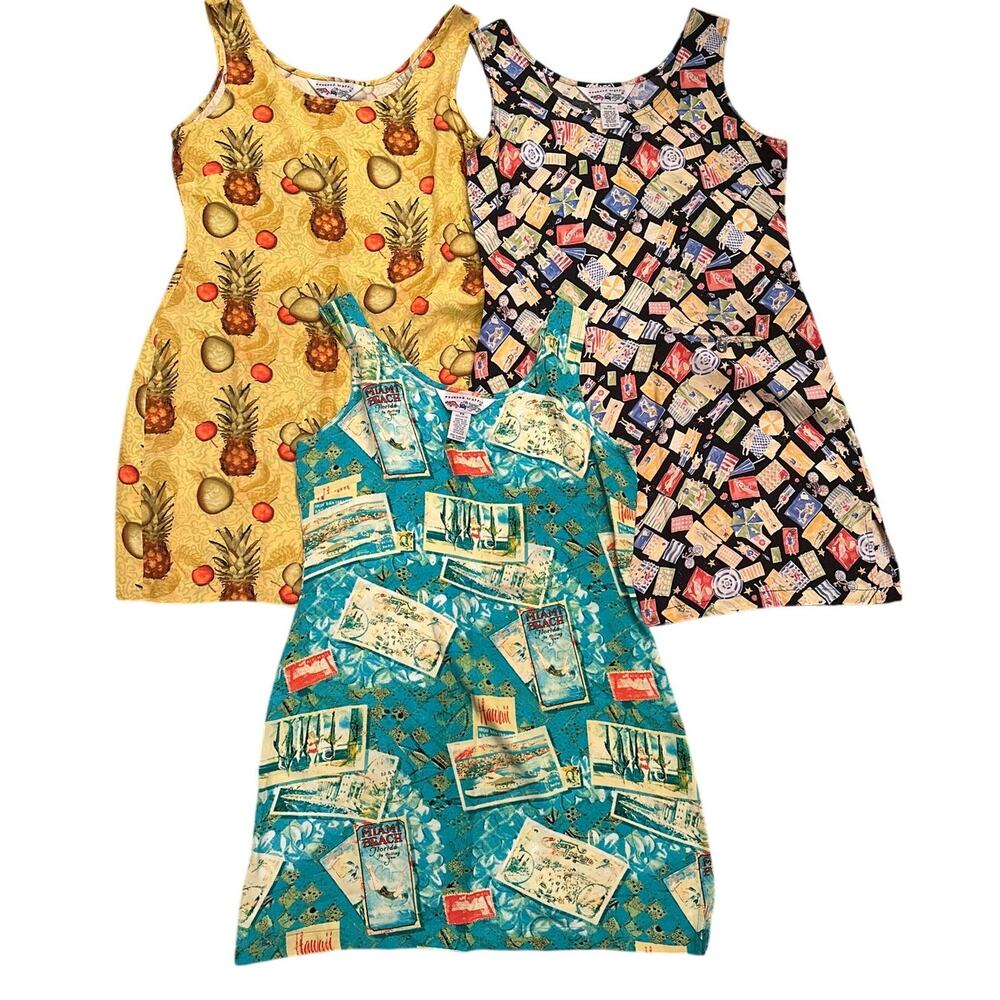 Weekend Traffic Vintage Sleeveless Mini Sheath Slip Dress Lot of 3 Sz MP Petite